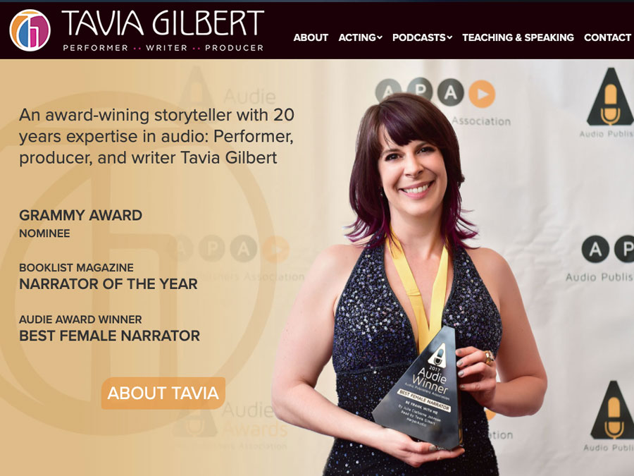 Tavia Gilbert actor/writer